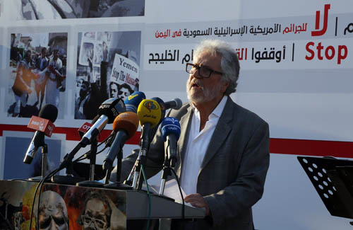 من أمام الإسكوا في بيروت.. إعتصام تضامني حاشد مع الشعب اليمني تنديداً بالعدوان السعودي عليه