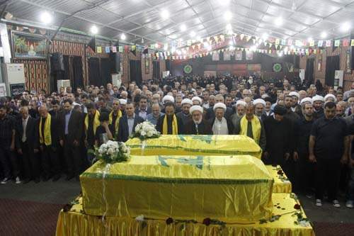 حزب الله شيّع الشهيدين علاء الدين وباجوق بحضور شعبي حاشد