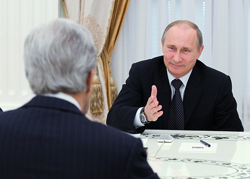 مباحثات بين كيري وبوتين في سوشي اليوم