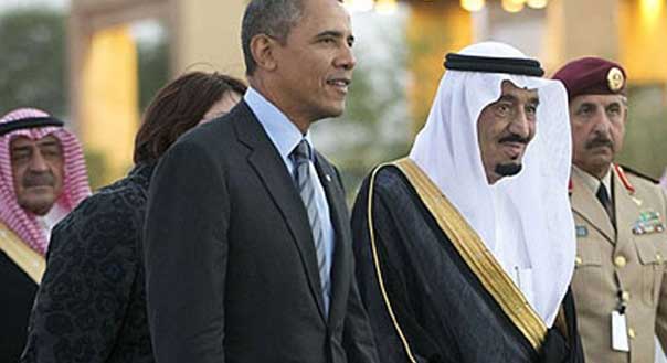 سلمان والرئيس الأميركي باراك أوباما الأميركيون.. و’آلة’ آل سعود