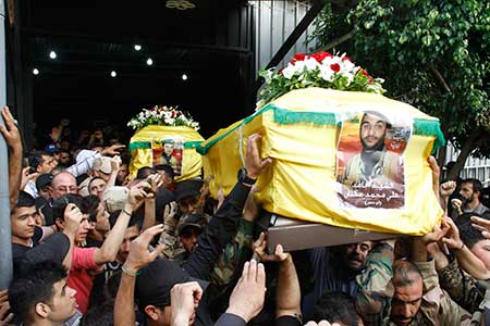 حزب الله وجمهور المقاومة يشيعان الشهيدين ربيع بوخاري وعلي عكنان