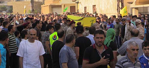 حزب الله وجمهور المقاومة شيّعوا الشهيد المجاهد رفعات قاسم مراد في حوش الرافقة البقاعية
