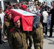 سورية: تشييع جثامين 6 شهداء من الجيش والأمن استهدفتهم المجموعات الإرهابية المتطرفة