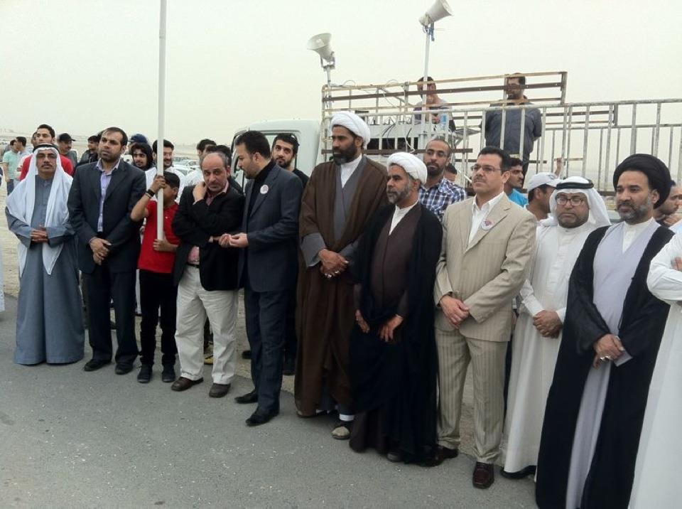 اعتصام حاشد لجمعيات المعارضة جنوب المنامة وتأكيد على عدم العودة إلى الوراء

