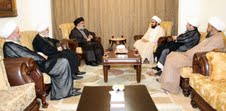  السيد نصر الله إستقبل نجل آية الله النجفي