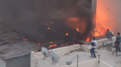 استهداف مدرسة ومسكن لآسيويين في سترة بالقنابل الدخانية