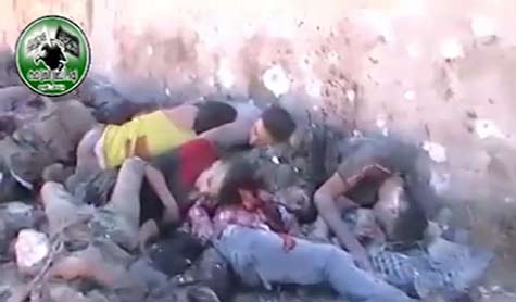 إجرام المعارضة السورية يعدم 100 شخص في خان العسل