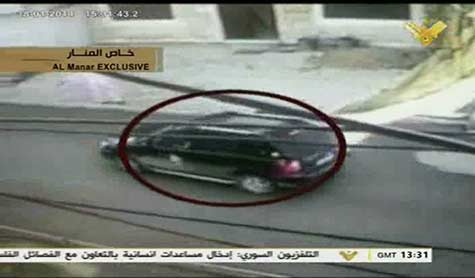 مشاهد تظهر سيارة الانتحاري قبيل تفجير الهرمل