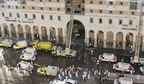 السعودية: حريق كارثي في أحد فنادق المدينة المنورة
