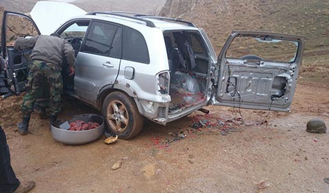 ضبط سيارة محمّلة بكمية كبيرة من المتفجرات شرقي بعلبك