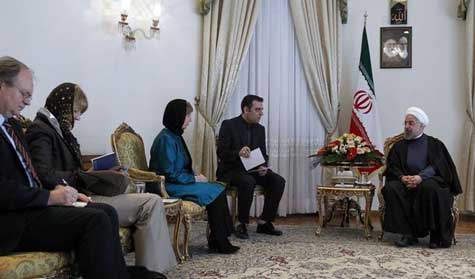 آشتون تجري مباحثات رفيعة المستوى في طهران 