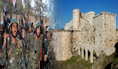 اللحظات الاخيرة قبيل استعادة قلعة الحصن