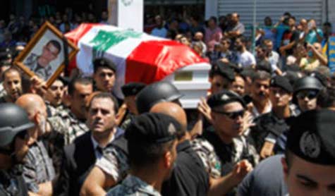 تشييع شهيد الامن العام في روضة الشهيدين 