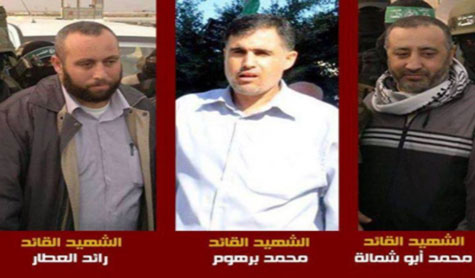 الاحتلال يغتال ثلاثة قادة من القسام بغارة غادرة  