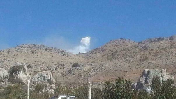انفجار عبوة ناسفة بدبابة اسرائيلية بمزارع شبعا اللبنانية المحتلة