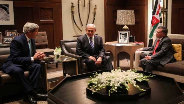 كيري يعلن من عمان التوافق على خطوات لتخفيف التوتر بين &rsquo;اسرائيل&rsquo; والفلسطينيين 


