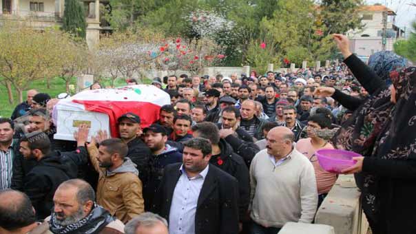 عرس وطني في لبنان لشهداء الجيش الستة في راس بعلبك