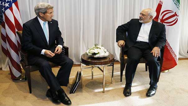 ظريف بعد لقائه كيري: فرض حظر أميركي جديد على إيران يقوّض فرص التوصل إلى إتفاق حول البرنامج النووي السلمي