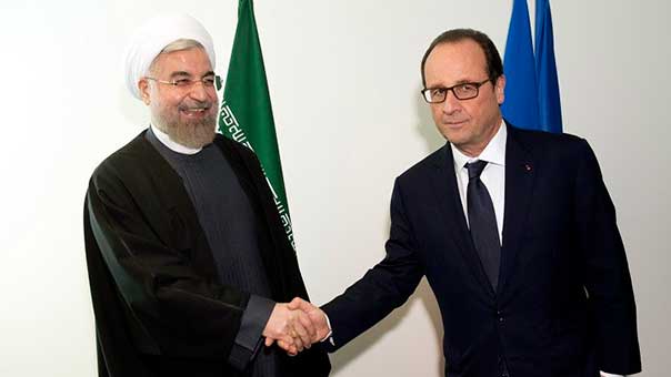 روحاني وهولاند مستعدان للتعاون المشترك بمواجهة الارهاب.. وتوطيد العلاقات بين البلدين