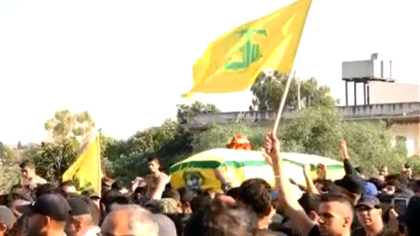 حزب الله يشيع الشهداء محمد صادق قانصوه وطارق موسى