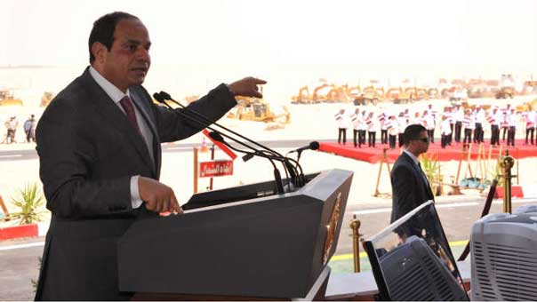 السيسي خلال إفتتاحه قناة السويس الجديدة: مصر ستهزم الإرهاب