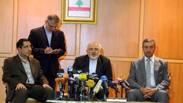 ظريف من بيروت: لبنان نموذج للتعايش وللمقاومة وايران ستكون الى جانبه