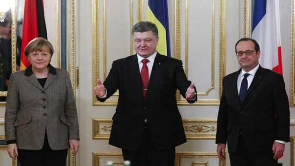 قمة بين ميركل وهولاند وبوروشنكو حول اوكرانيا تبحث أيضًا ازمة اللاجئين