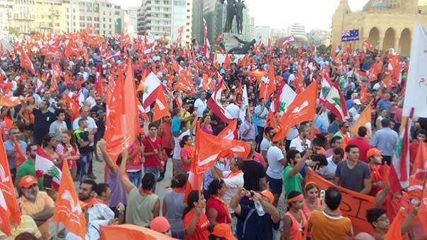 تظاهرة حاشدة لجمهور &rsquo;التيار&rsquo; في ساحة الشهداء .. عون يؤكد انها البداية للاصلاح .. وباسيل: سندعو غداً للتظاهر في ساحة الشعب في بعبدا
