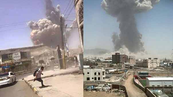 قصف سعودي هستيري على صنعاء وصعدة واللجان تقصف جيزان وتوقع قتلى سعوديين