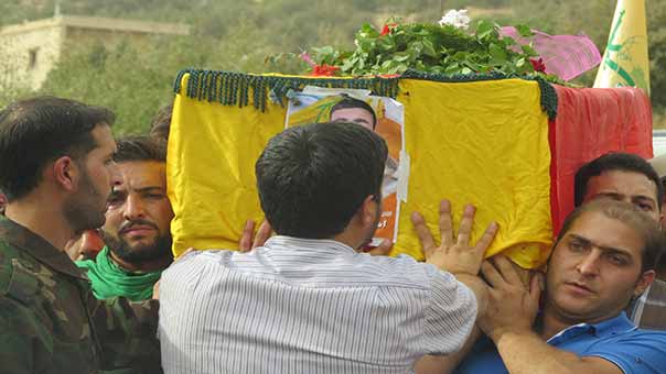 حزب الله شيّع الشهيد أحمد السبلاني في بلدة فلاوى البقاعية