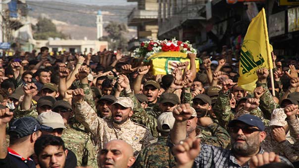 حزب الله واهالي مدينة النبطية شيعوا الشهيد المجاهد حسن شومر