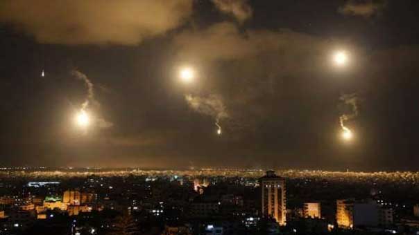 الإحتلال الصهيوني يشن سلسلة غارات عدوانية على قطاع غزة