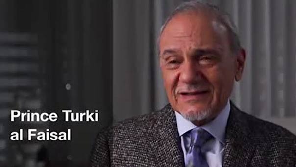 بالفيديو.. تركي الفيصل حاضر على شاشات &rsquo;مؤتمر إسرائيل للسلام&rsquo;