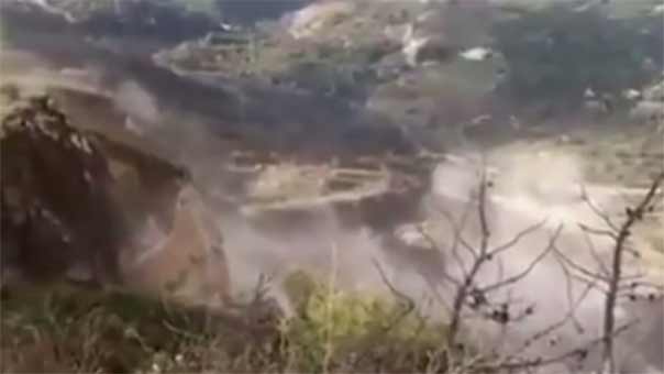 بالفيديو: هكذا حصلت انهيارات خراج كفرنبرخ الشوف