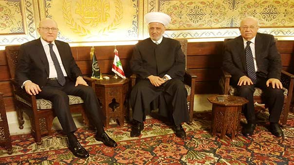 سلام زار دار الفتوى والمجلس الاسلامي الشيعي: سنتابع مسيرة دعم الاعتدال