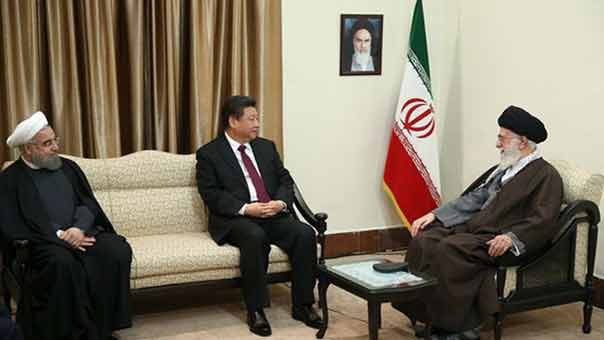 الإمام الخامنئي مستقبلاً الرئيس الصيني: الغرب لم يستطع أبداً كسب ثقة ايران