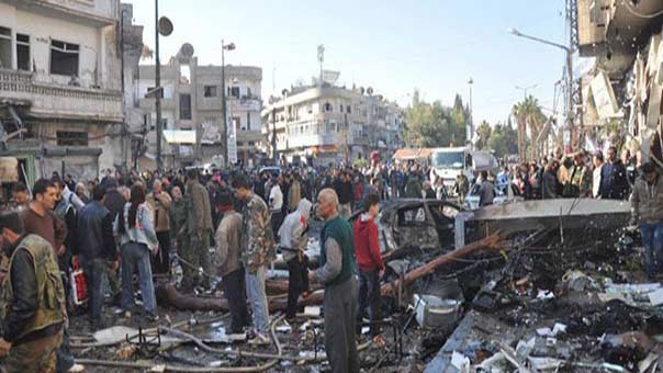شهداء وجرحى في تفجيرين إرهابيين بمدينة حمص