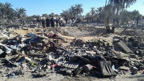 ارتفاع حصيلة غارة صبراتة إلى 43 قتيلًا.. وتنسيق ليبي أميركي لمواجهة &rsquo;داعش&rsquo;