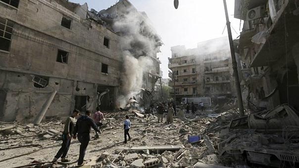 استشهاد 17 شخصًا من المدنيين بقصف المجموعات المسلحة للاحياء السكنية في حلب