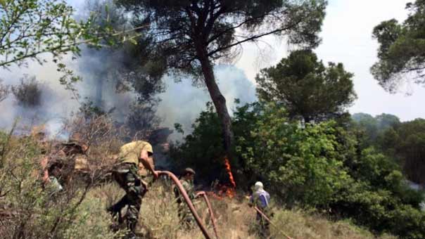 حريق هائل في منطقة جعيتا والدفاع المدني ينبه من حرائق جديدة في الايام المقبلة
