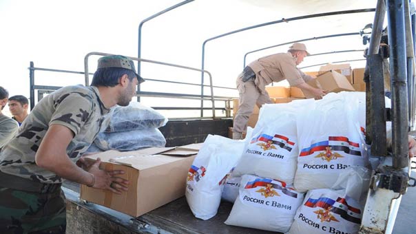 روسيا تقدّم 1.5 طن من المساعدات الإنسانية إلى حماة
