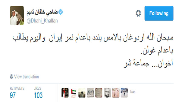 ضاحي خلفان: الاخوان كفار وأشرار وأردوغان لا يصلح لأن يكون قائدًا لأمة