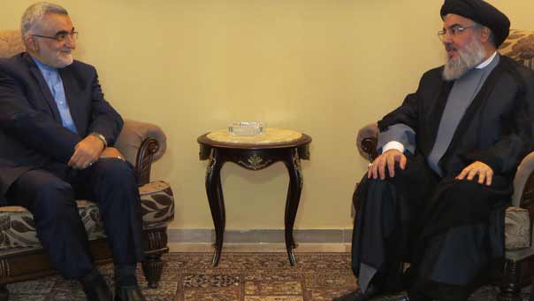 السيد نصر الله بحث مع بروجردي في آخر التطورات السياسية والأمنية في المنطقة
