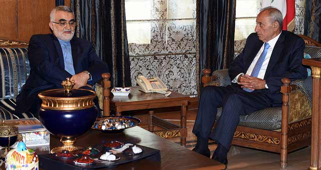 بروجردي عقب زيارته بري في عين التينة: ظاهرة الارهاب آخذة بالاضمحلال وجبهة المقاومة قوية وماضية في اهدافها