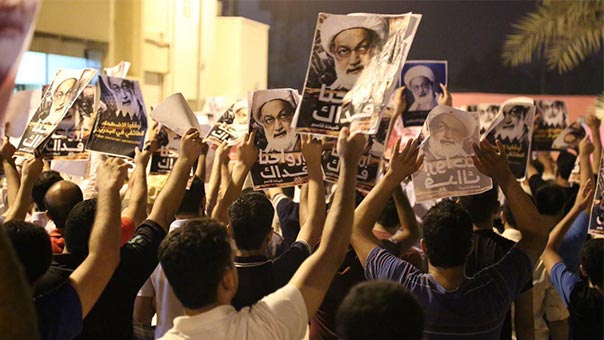 بالصور: اعتصام الدفاع عن الشيخ قاسم يتواصل