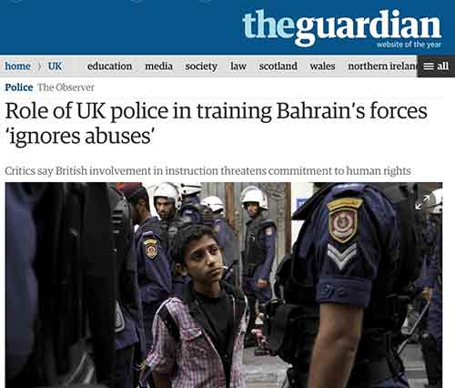 &rsquo;الغارديان&rsquo; تكشف الدور البريطاني في الإنتهاكات بالبحرين