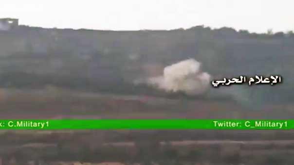 تدمير آلية للمسلحين في حرش طرنجه بريف القنيطرة الشمالي ومشاهد جوية لمنطقة العمليات