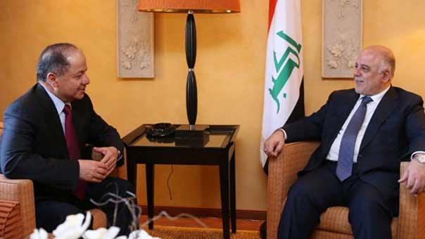 العبادي بعد اجتماعه مع البارزاني: وصلنا الى المرحلة النهائية لتحرير الموصل          