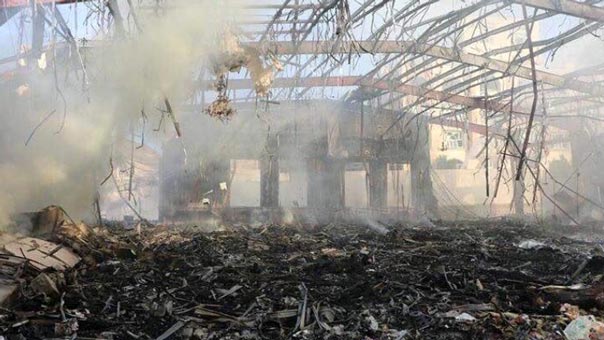 جريمة ابادة ترتكبها السعودية في صنعاء..وحشية وحقد ومحاولات إخفاء خسائرها