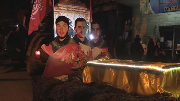 مسيرات حسينية في الليلة الثامنة من محرم في صير الغربية والقصيبة بالجنوب